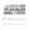Litorange 390-Piece Set of E-Clip 304 Stainless Steel Retaining Circlip Kit, E-Type Snap Rings for Fixing Components