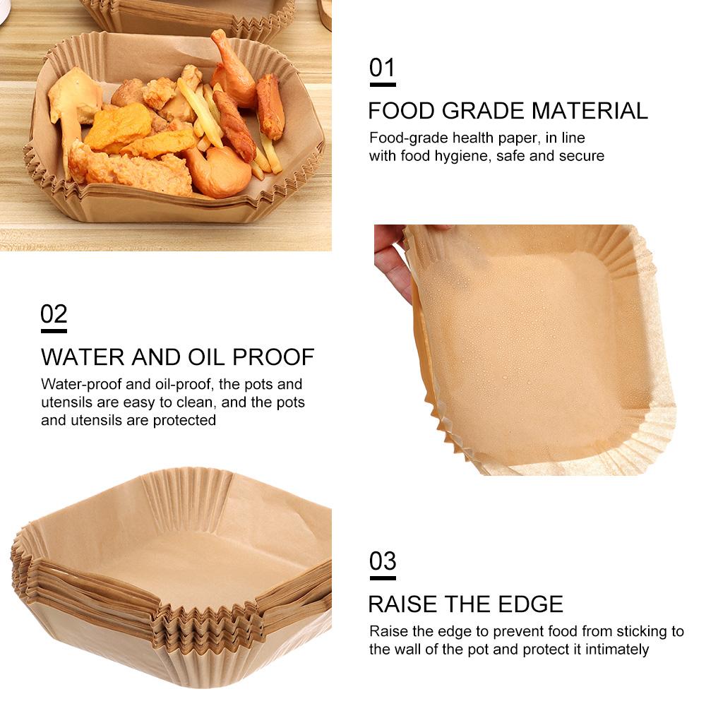 Silicone Oil Even Heating Wide Application Roasting Microwave Air Fryer Liners Disposable Paper