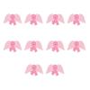 10Pcs Cancer Awareness Brooch Pink Alloy Ribbon Pin Wing Shape Brooches Lapel Pin with Back Clasp For Clothing Dress Bag