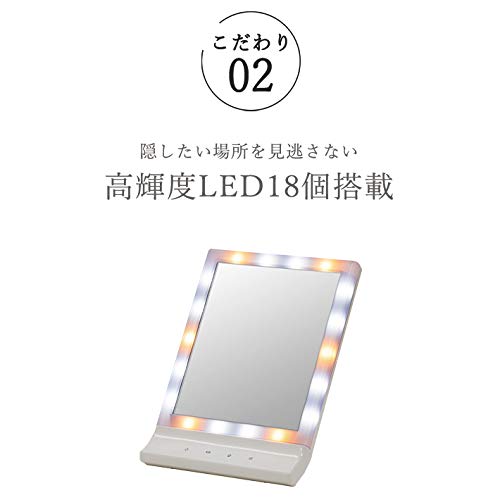 SMALY Actress Mirror with Light, Tabletop, Wall-Mounted, Hollywood Mirror, USB, Battery Operated, 2-Way, Portable