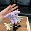 Lovely Plush Rabbit Charm Keychains Sweet Pendant Car Keyring Backpack Decoration Fashion Jewelry for Women Girls