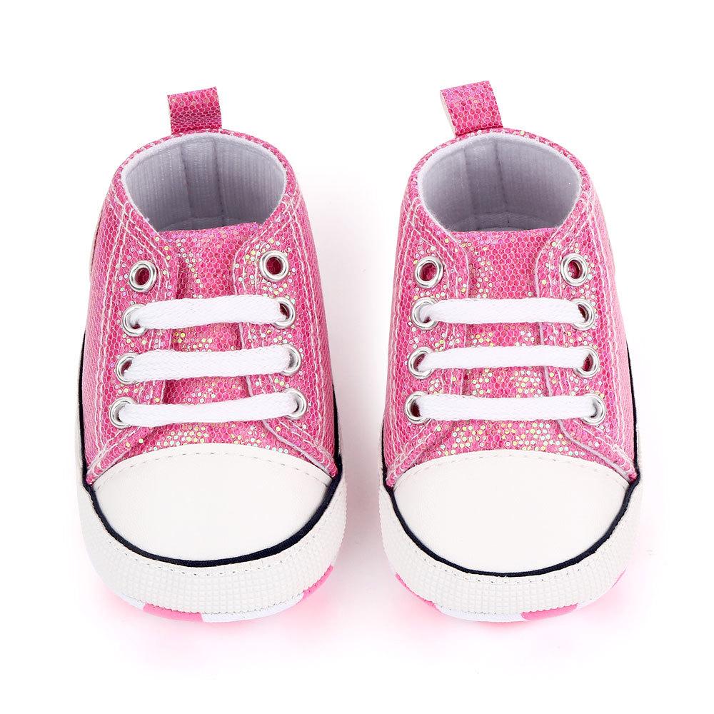 0-18M Fashion Newborn Baby Shoes Boy Girl Classical Sport Soft Sole First Walker Casual Sneakers White Baptism Shoes