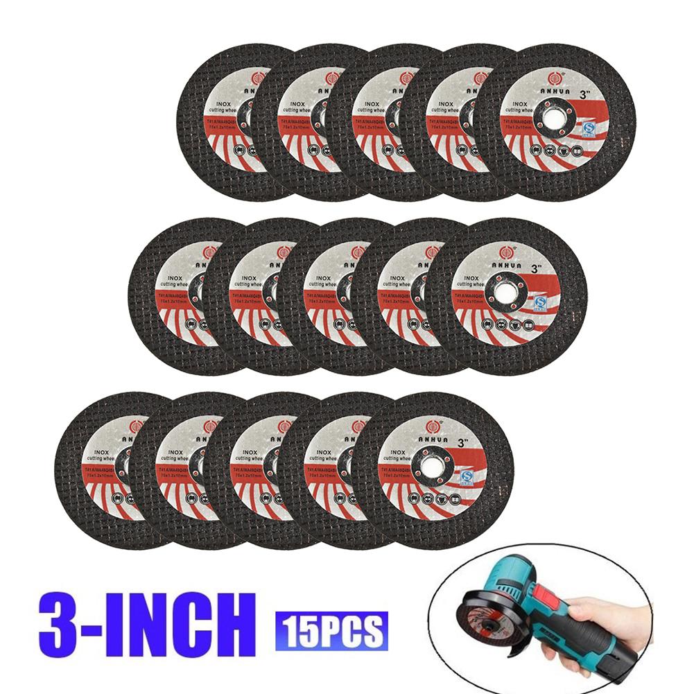 15pcs Mini Angle Grinder Cutting Disc Grind Disc Resin 10mm Bore Cutting Disc Wheel Multifunction Power Tool Accessories