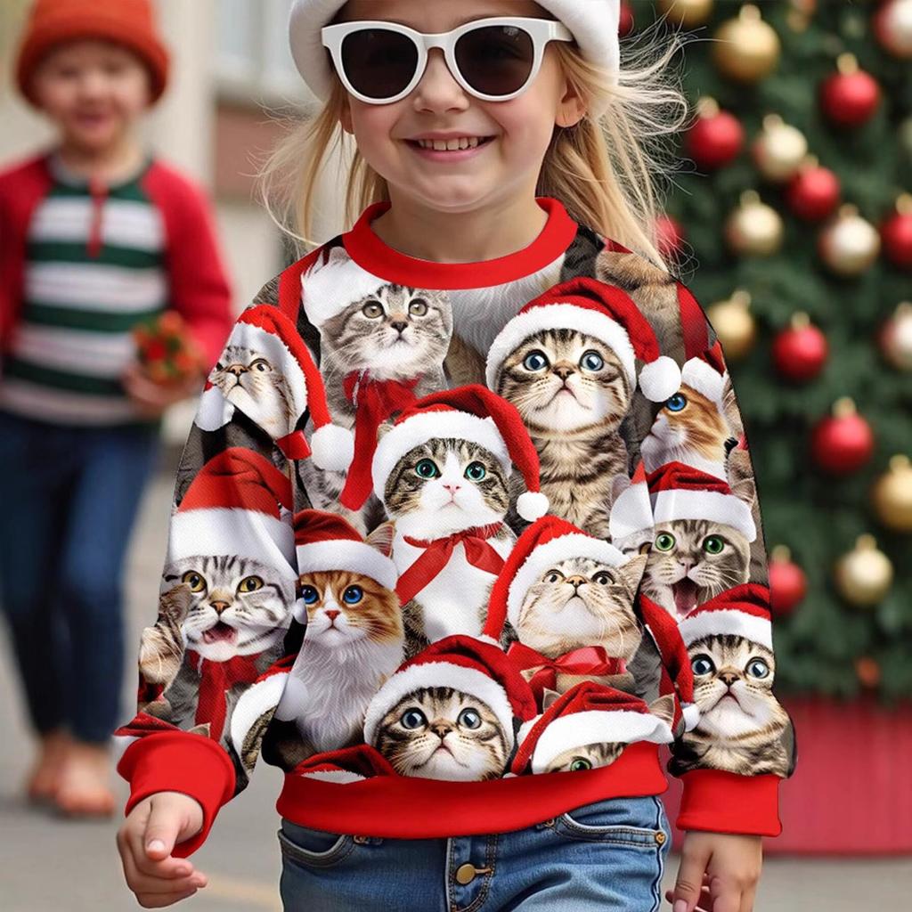 Children's Sweatshirt Autumn New Style Loose and Western Style Children's Spring and Autumn Cartoon Round Neck Sweatshirt RA02