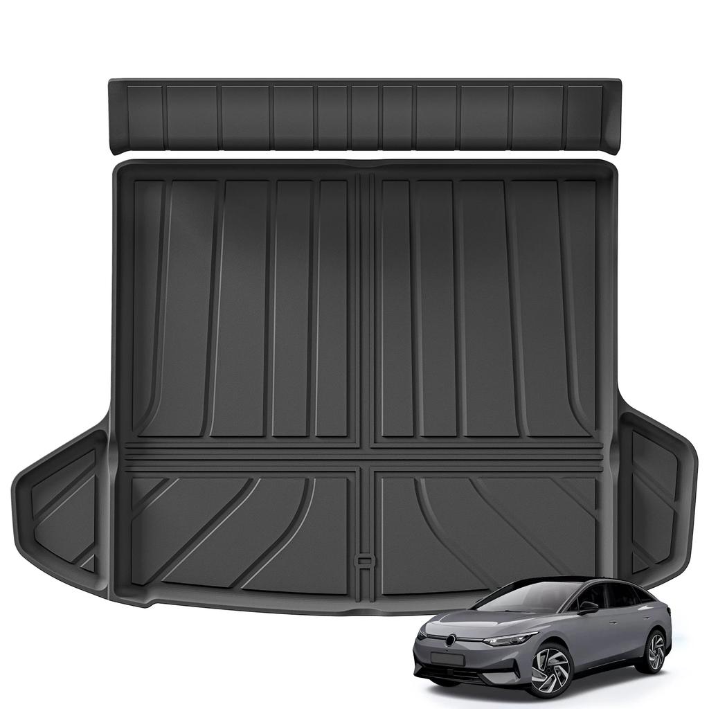 LUCKEASY for VW ID.7 ID7 Car Floor Mats TPE Waterproof Wear-resistant Foot Pad Cargo Liner Trunk Mat Car Accessories Left Rudder