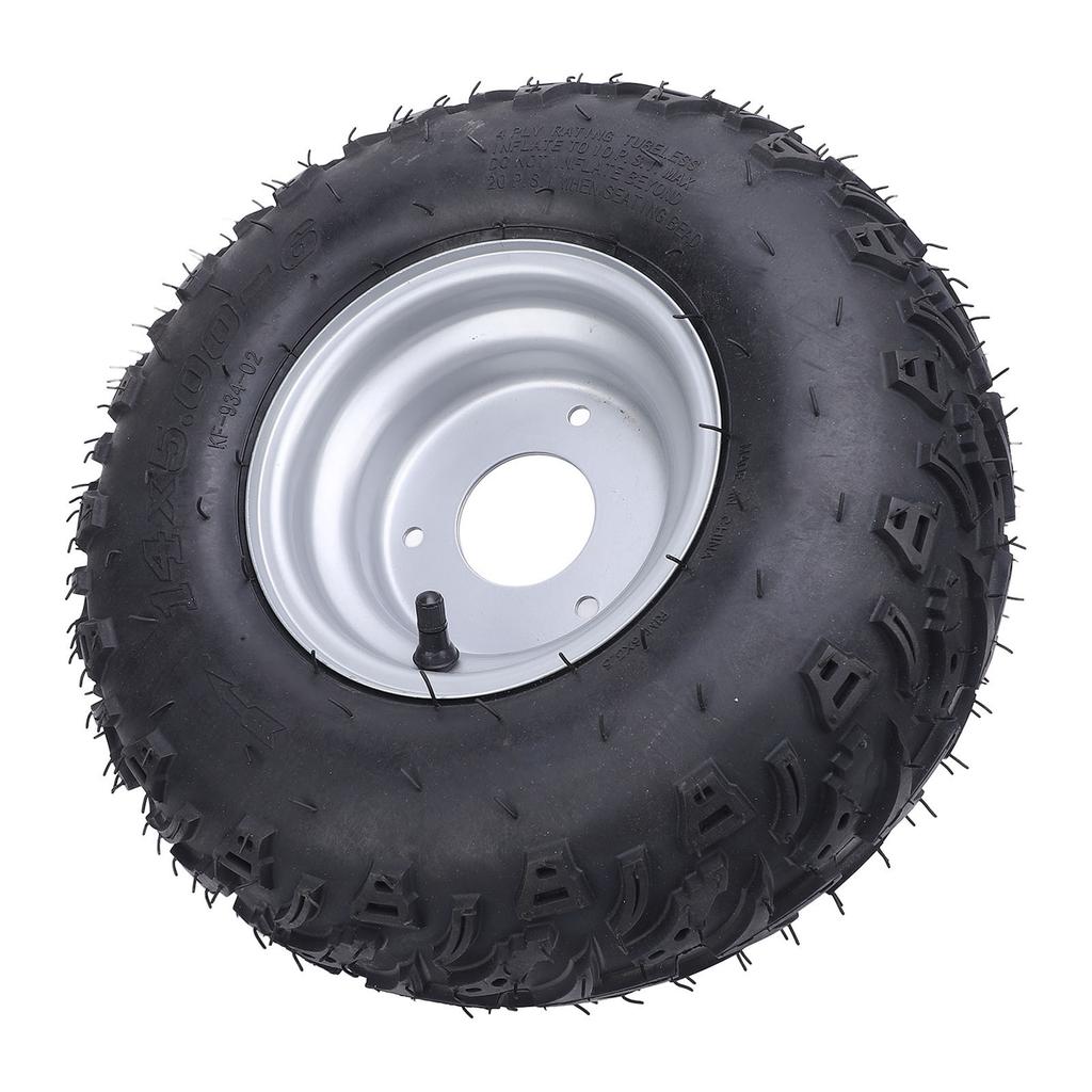 14x5.00 6 Tubeless Tire with Hub Explosion Proof 6 Inches Vacuum Tubeless Tyre for ATV UTV Quad Off Road Go Kart Golf