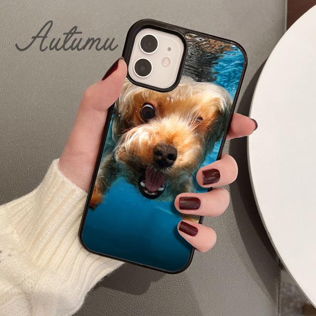 Yorkshire Terrier Dog Puppy Phone Case for iPhone 11 12 13 14 Pro Max Mini X XR XS SE 2020 6 7 8 Plus Samsung S21 S22 Shell