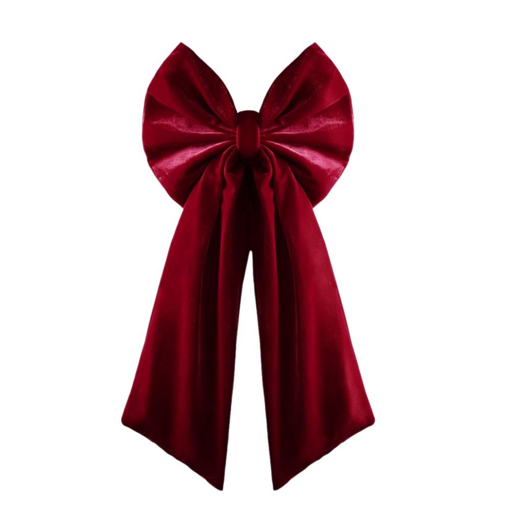 Extra Big X-mas Tree Topper Velvet Bow High-end Extra Large Bow Ornament  Holiday