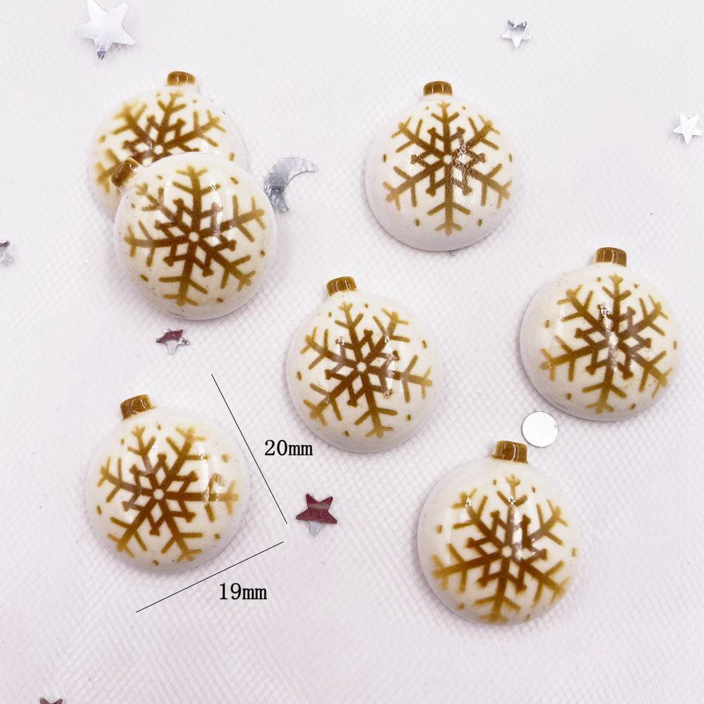 20pcs Resin Colorful Christmas Combination Flatback Cabochon Stone Figurines Christmas Embellishments DIY Scrapbook Craft