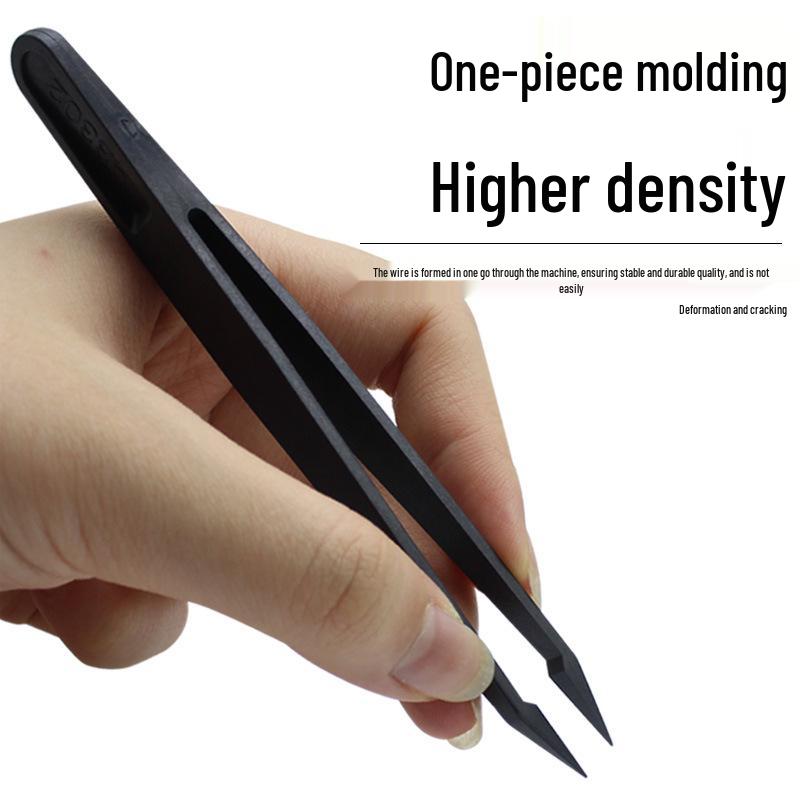 Insulated Anti-static Black Nylon Tweezers for Electronics Repair