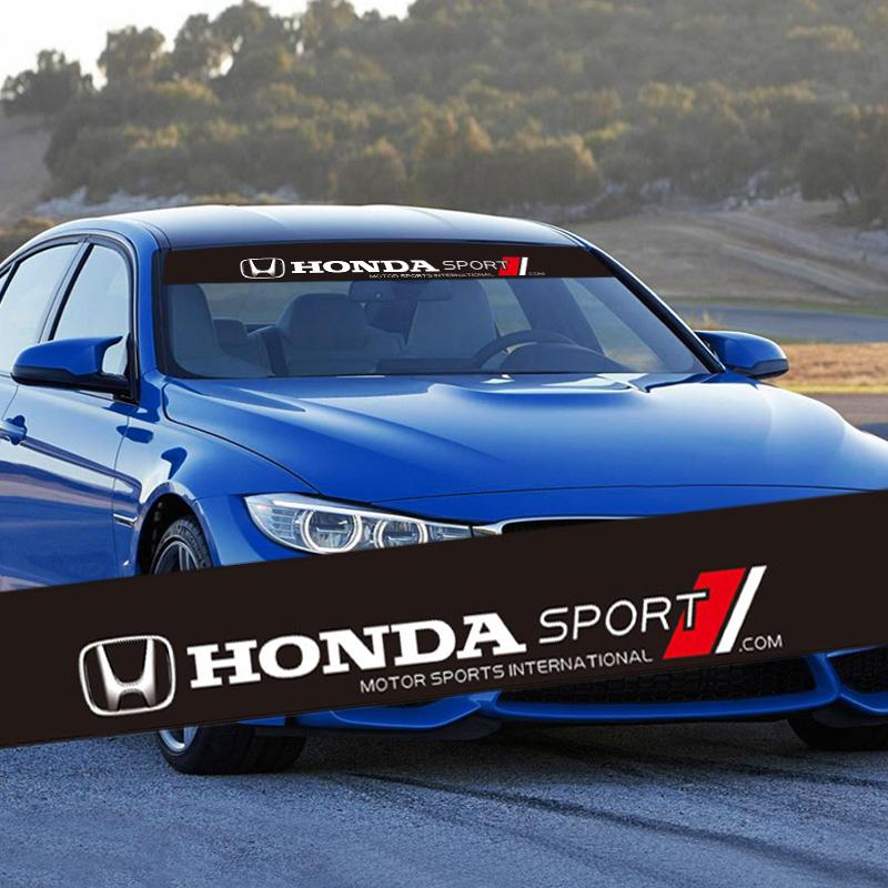 AAADE1 Car Front Rear Windshield Decal Sticker Decoration Accessories For Honda Civic Fit Accord City Vezel CR-V S660 Odyssey HR-V