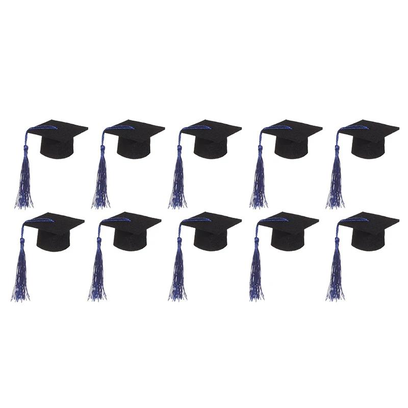 

10pcs Mini Bottle Topper Hat Creative Cupcake Doctoral Decoration Graduation Season Souvenir Ornaments Birthday Party Decoration 10PCS