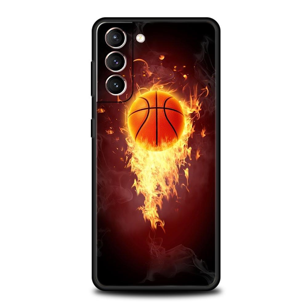 Phone Case For Samsung Galaxy S23 S22 Ultra S20 S21 FE 5G S10 S9 Plus S10E S8 Note 20 Silicone Cover Basketball Basket Number