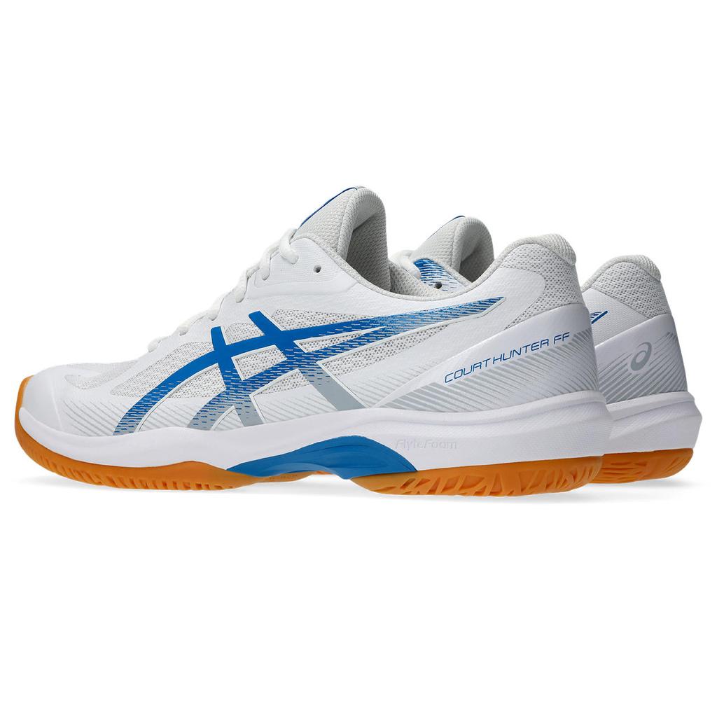 ASICS Men's COURT HUNTER FF Indoor Court Shoes White Blue 1071A111-102