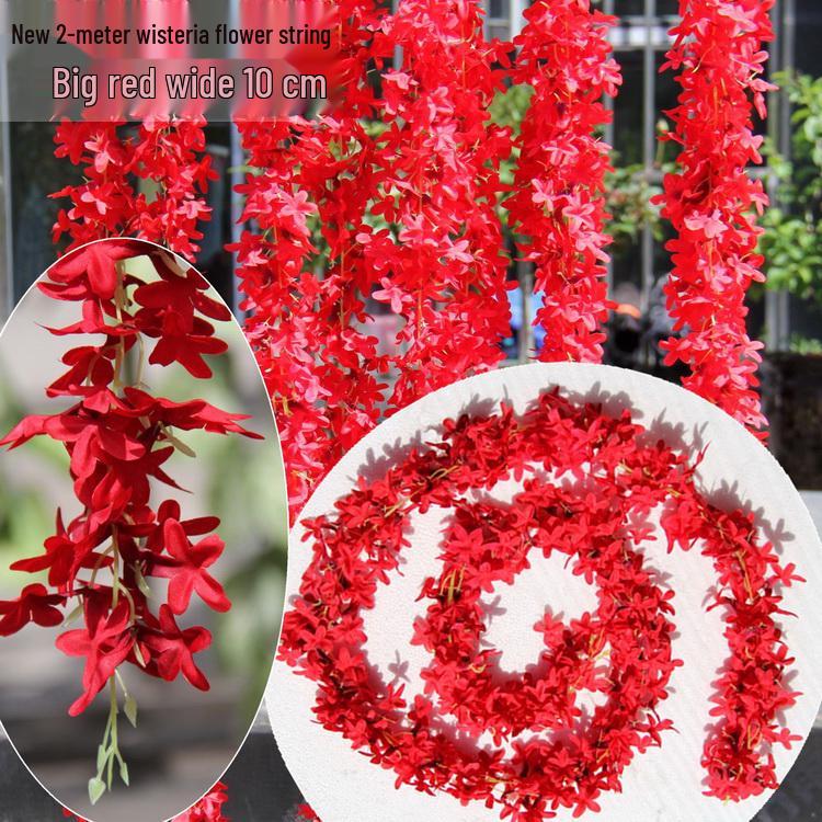 Silk Wisteria Flower Vine for Wedding Decor and Ceiling Hanging