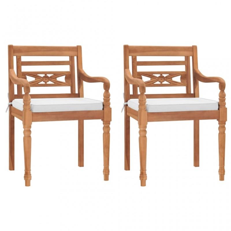 Day and Night - Day and Night Batavia Chairs with Cushions 2 Units Solid Teak Wood