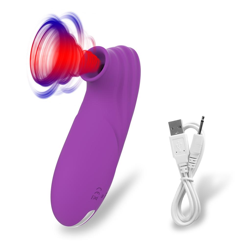 POMFW Kraftig klitsuger Vakuumvibrator Klitoris suger brystvorten suger tungen Vibrerer oral slikking sexleketøy for voksne kvinner