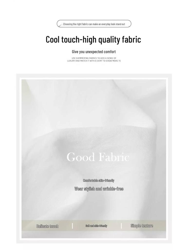 2025 White Ice Silk High-Waist Textured Culottes - Women's Summer Chiffon Wide-Leg Pants, Small Size