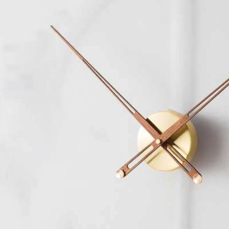 Large Solid Wood Wall Clock Needles Dial High Torque Quartz Movement DIY Walnut Spain Hands Wall Clocks Mechanism Silent Pointer