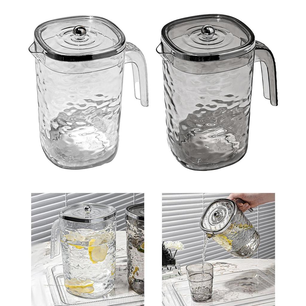 Pitcher with Lid Water Jug 1800 Ml Juice Container Multifunctional Portable
