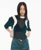 Kyo Sporty Mesh Wavy Cutout Tee Green
