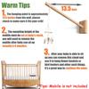 Crib Mobile Wooden Arm, Wall Mounted Suitable for All Cribs 100% Natural Larch Hanger Nusery Decor Baby Room Safe Holder(Mobile is not Included