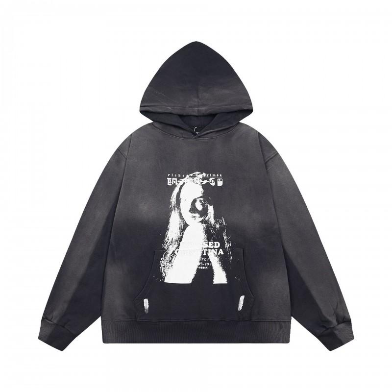 2025 Unisex Oversized Hooded Sweatshirt With Vintage Character Print Loose Fit Streetwear Casual Top