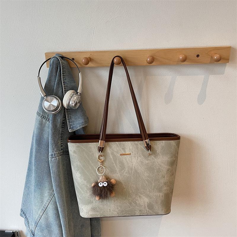 Autumn New College Students Class Commute Tote Bag Fashion Casual Shoulder Bag Large Capacity Portable Underarm Bag Women