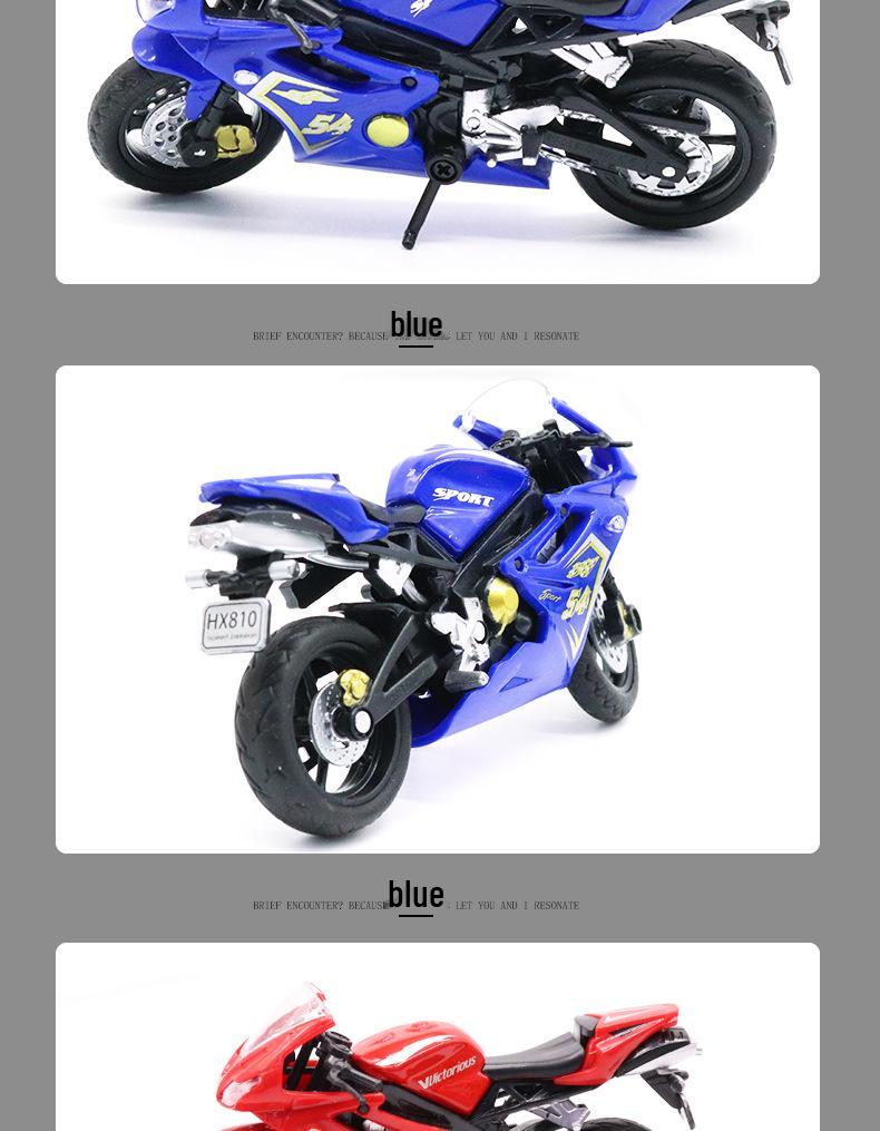 Cross 1:18 Alloy Pull-back Motorcycle Model Toy for Kids - Educational Ornament