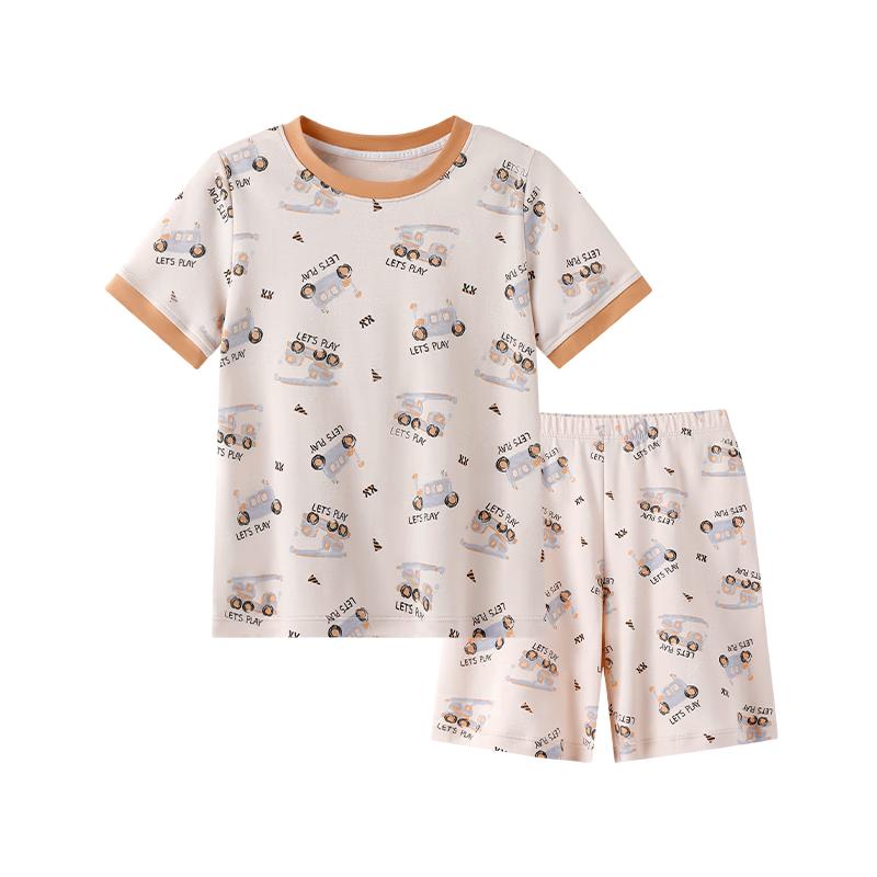 YEEHOO Boys  Lyocell Blend Short Sleeve Pajama Set 140