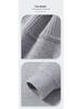 Men's Thick Velvet Wool Sweater - Machine Washable High Neck, Autumn/Winter, 550g Warm Base Layer
