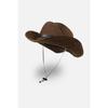 Western cowboy hat woven straw hat men's and women's British retro brown niche jazz top hat summer visor