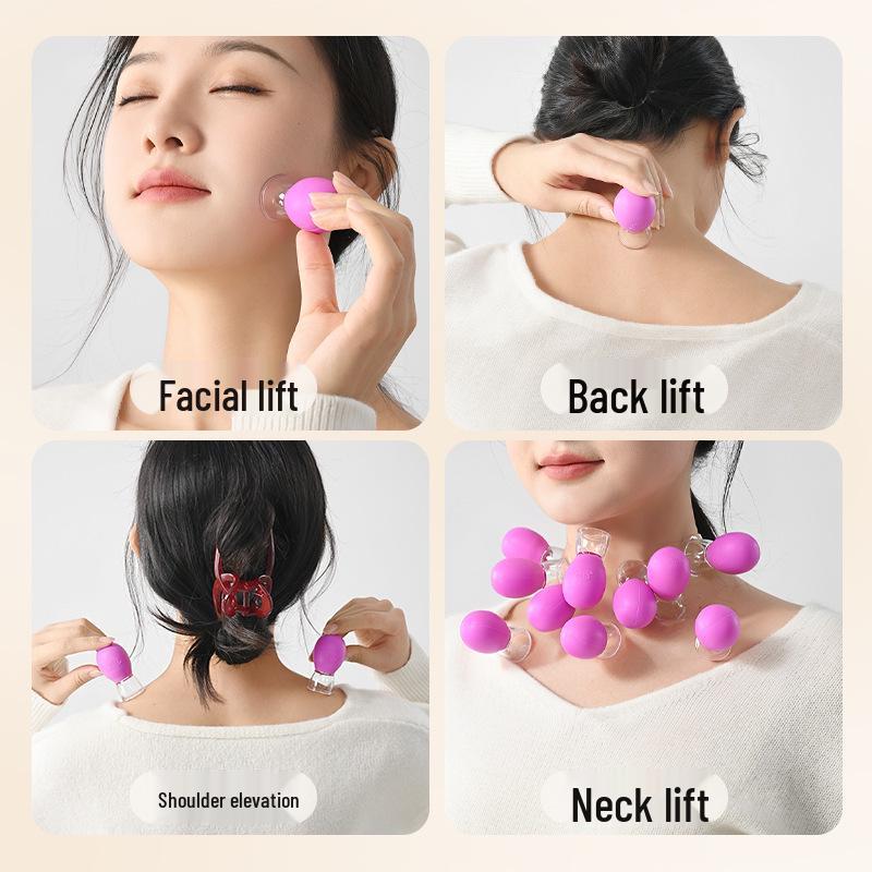 Schröpfgerät für das Gesicht aus Silikon: Gesichtslifter & Meridian-Bagger für Gua Sha Schönheit
