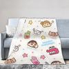 Crayons Shin Chans Anime Blankets Flannel All Season Multifunction Lightweight Thin Throw Blankets for Bedding Travel Rug Piece