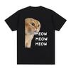 Talking Cat Cute Meme T Shirt for Men Women Fashion Short Sleeve Funny T Shirts O-Neck 100% Cotton Oversized Kawaii T-shirt Tops
