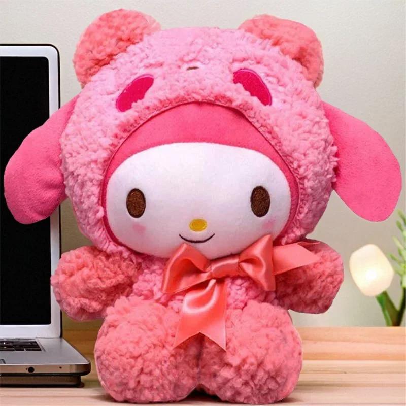 Sanrio Plysj Kawaii Sanrio Kuromi My Melody Cinnamoroll Plysjleker Dukke Pute Anime Tegneserie Barn Gaver Romdekorasjon Dukker