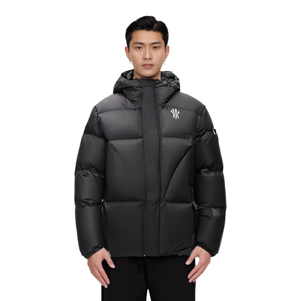 Anta Basketball Series Kyrie Irving Comfortable Casual Simple Hooded Loose Down Jacket Unisex Outerwear Basic-Black 172441906S-4