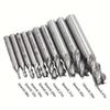 7/10Pcs 4-Flute Spiral End Mill Set High-Speed Steel CNC Milling Tools  Wood Steel Milling