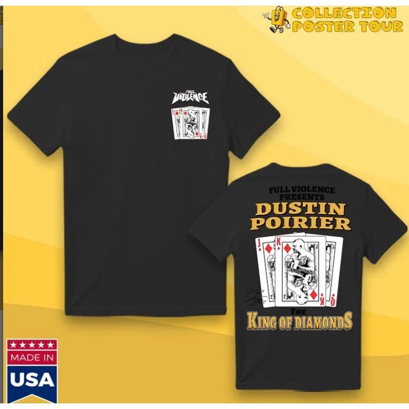 Dustin Poirier X Full Violence King Of Diamonds Maglietta S 3Xl Per Fan
