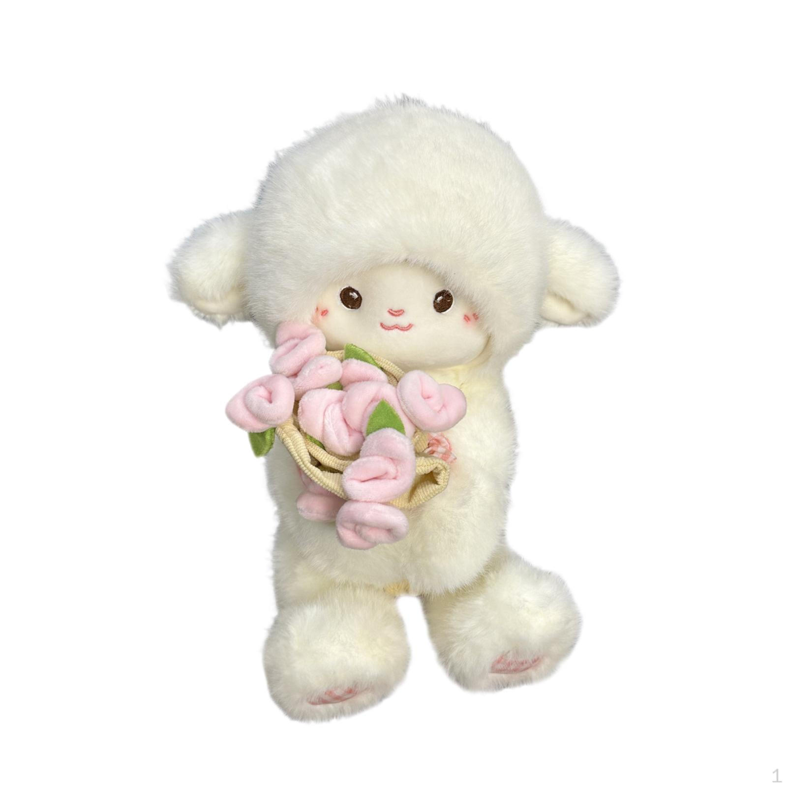 

Plush Sheep Doll Toy Figure for Home Decor And Collectibles розовый