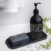 Generic Matte Black Soap Dispenser Dishwashing Detergent Hand Soap Refill Pump Bottle with Silicone Storage Tray Kitchen Dispenser (Tray Included)