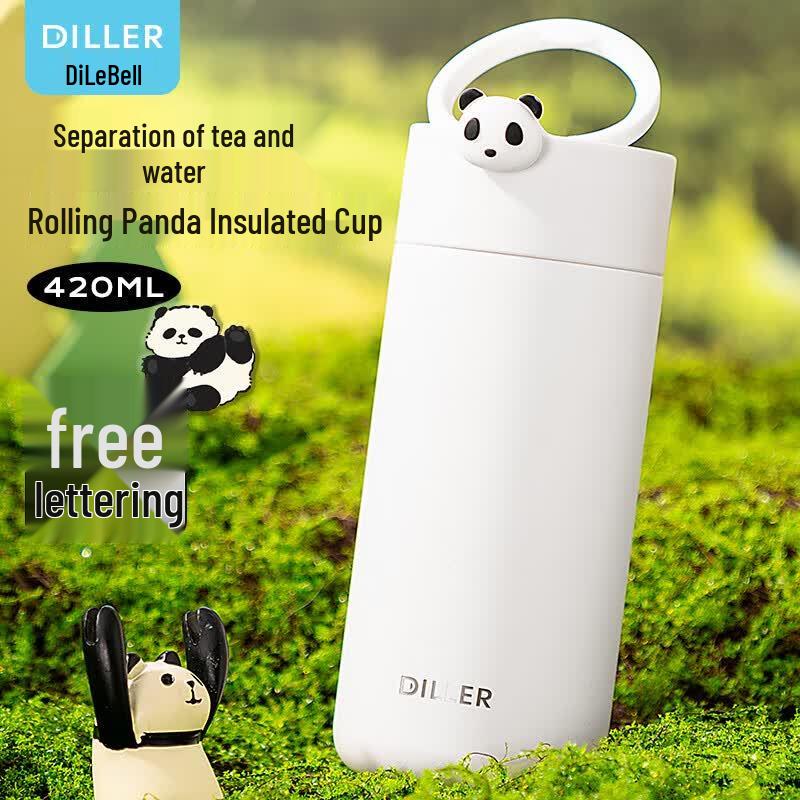 Diller Rolling Panda Insulated Water Bottle