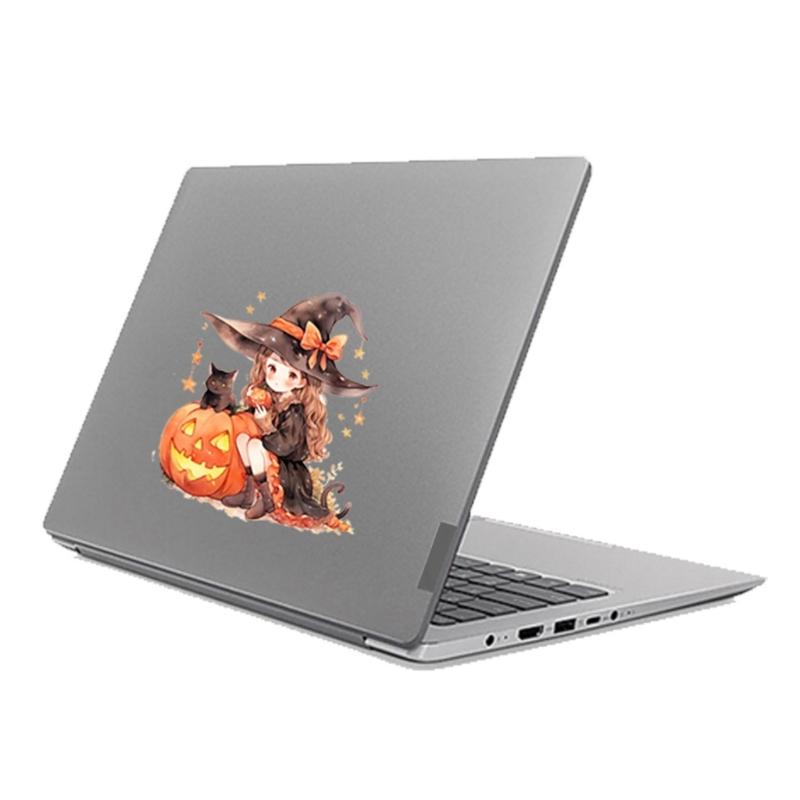 Halloween 16Oz Glass Cup Transfer Sticker Cartoon Girl Design Waterproof Decorative Adhesive Decal for Party Home Decors