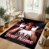 Personalized Crystal Velvet Carpet,Eminem Custom Printed Name, Plush Area Rug For Home Indoor Decor