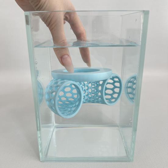 Schwimmender Betta-Tunnel 3D-gedruckt Hohl Betta Kleine Fische Garnelen Lebensraum Höhle Versteck Spielzeug Beschäftigung Aquarium Dekoration Aquarien Zubehör