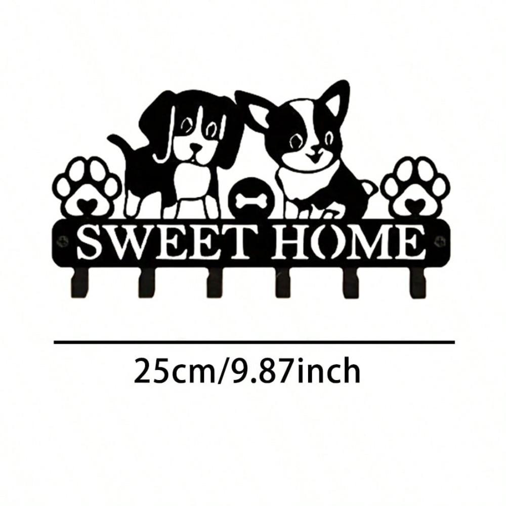 Durable Dog Shaped Wall Hook Key Organizer Easy Install Multi Purpose Home Decor Gift