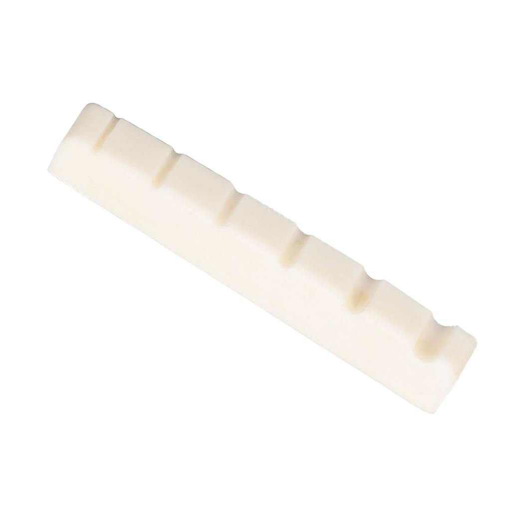 Electric Guitar Nut Slotted Bone Flat Bottom 52mm Instrument Accessory for Replacement