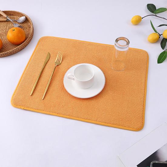 Yousheng Microfiber Drying Mat Super Absorbent Quick-Dry Dish Drying Pad for Kitchen Countertop Heat Resistant Dining Table Mat for Pots Pans Cups