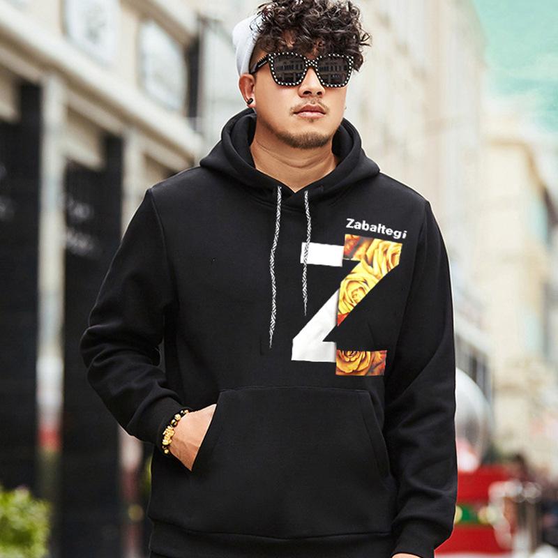 Plus Size Hoodie: Spring/Autumn Loose Fit Pullover for Men (Up to 400 Jin)