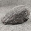 Plaid cap casual style simple forward hat retro plaid men's hat couple women's hat casual versatile